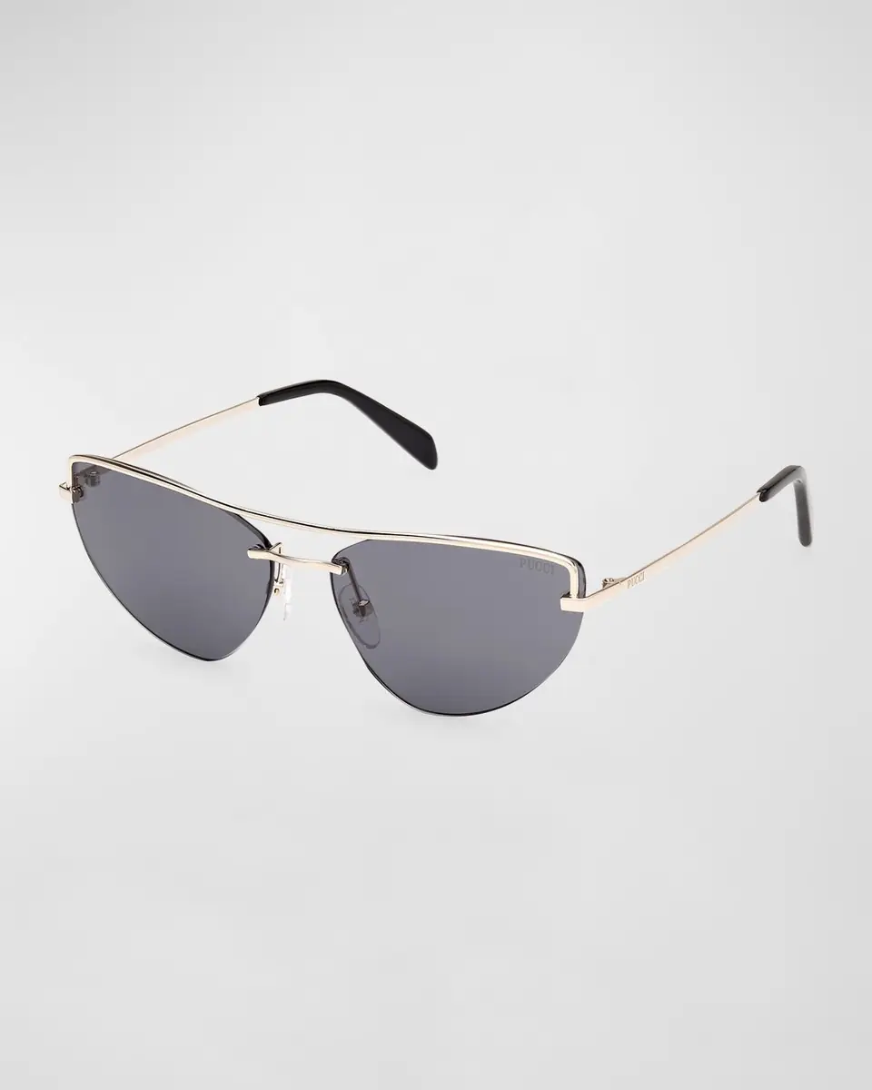 Pucci Semi-Rimmed Metal & Acetate Cat-Eye Sunglasses | Thumbnail 2