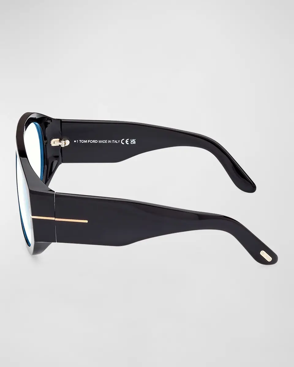 Tom Ford Blue Blocking Acetate Aviator Glasses | Thumbnail 4
