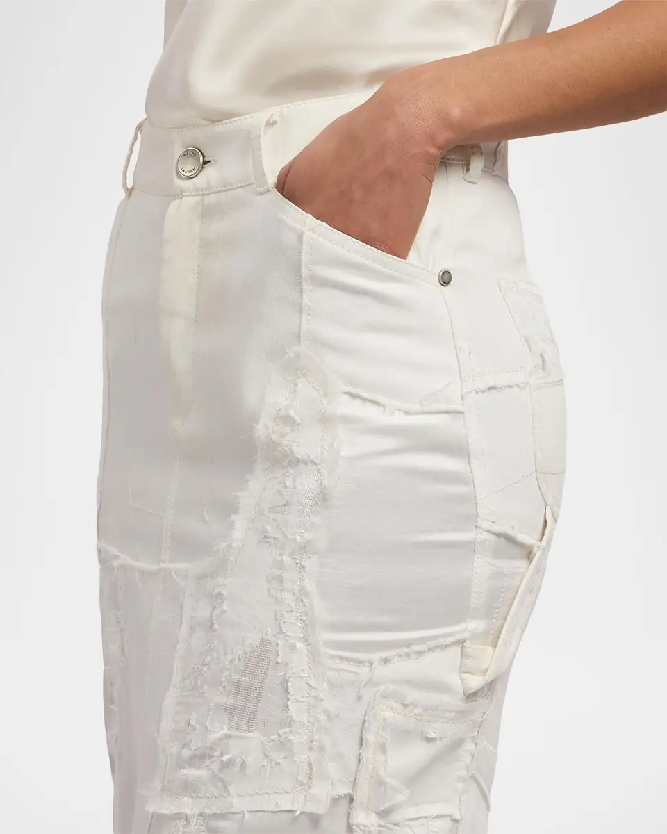 Ralph Lauren Collection Natallia Denim Patchwork Maxi Skirt | Thumbnail 4