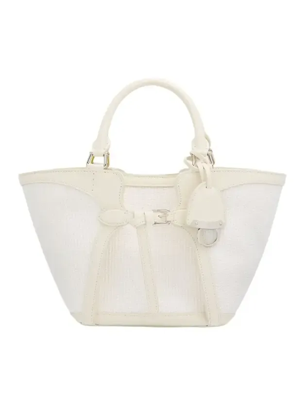 The Ralph Calfskin-Trim Raffia Mini Tote