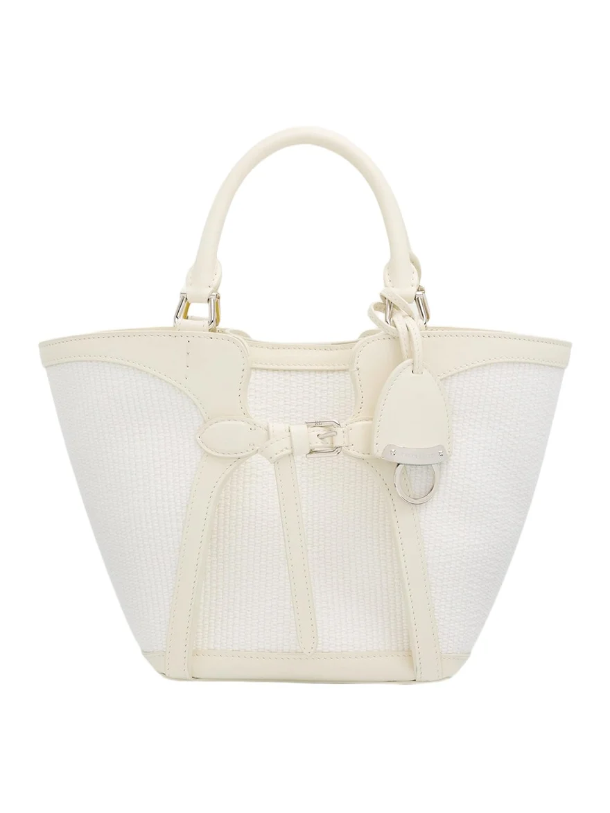 The Ralph Calfskin-Trim Raffia Mini Tote