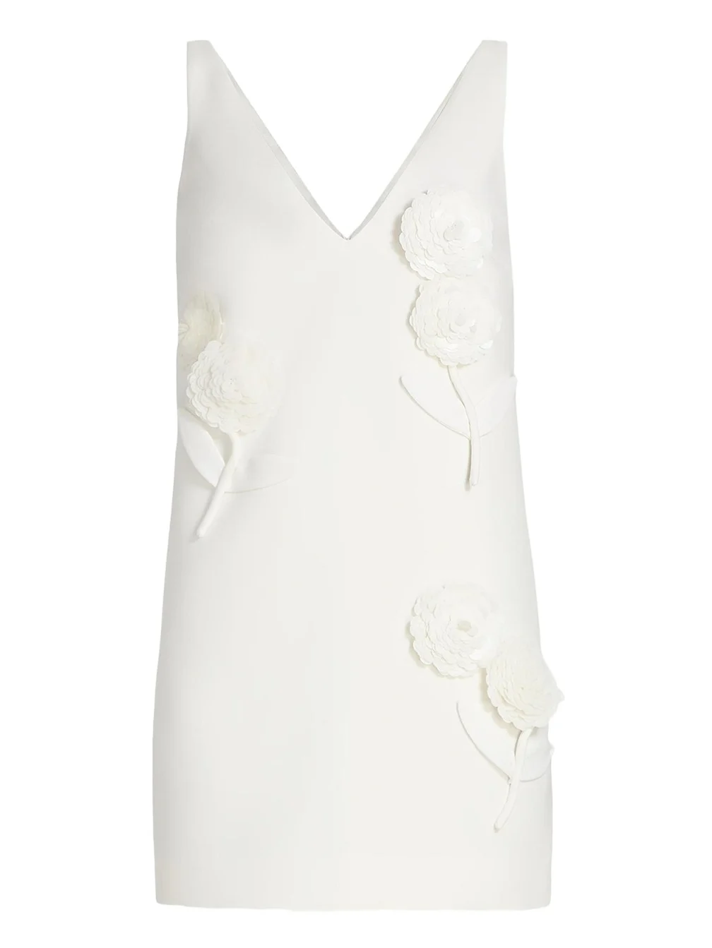 Embellished Flower Crepe Mini Dress Embellished Flower Crepe Mini Dress