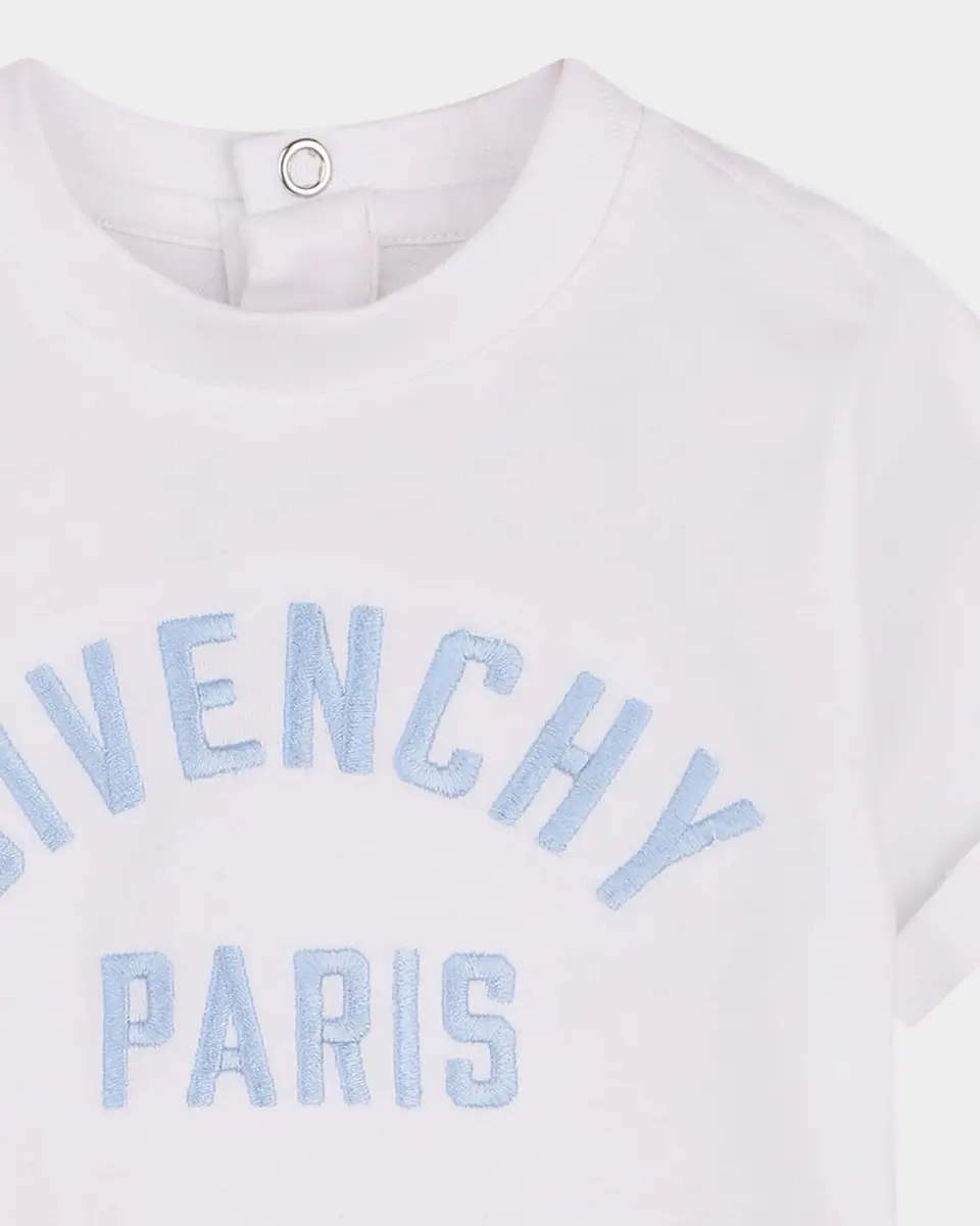 Givenchy Boy's Crewneck Logo-Embroidered Cotton Tee, Size -3 | Thumbnail 3 Givenchy Boy's Crewneck Logo-Embroidered Cotton Tee, Size -3 | Thumbnail 3