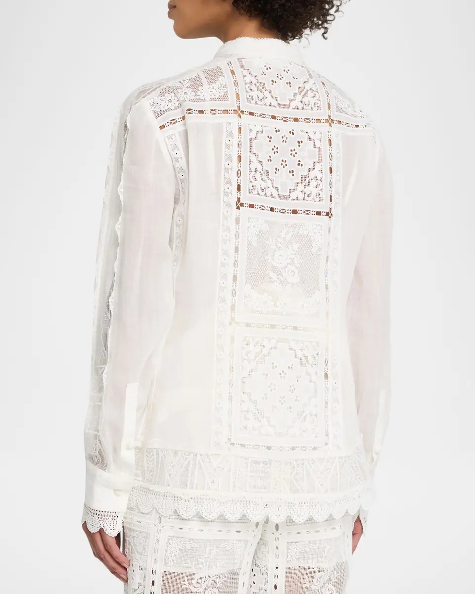Zimmermann Aster Embroidered Blouse | Thumbnail 2 Zimmermann Aster Embroidered Blouse | Thumbnail 2