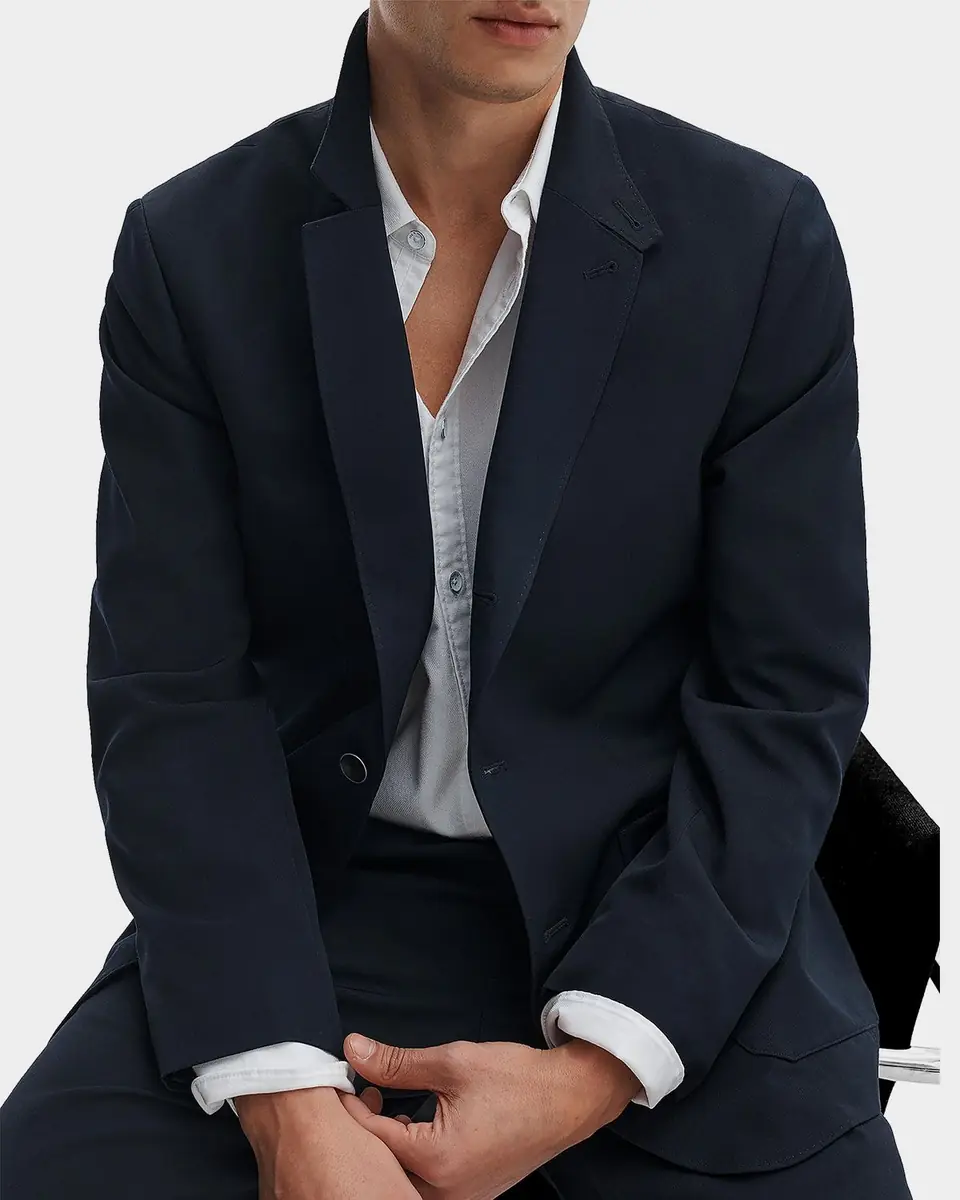 rag & bone Men's Vincent Wool Gabardine Notch-Lapel Blazer | Thumbnail 6 rag & bone Men's Vincent Wool Gabardine Notch-Lapel Blazer | Thumbnail 6