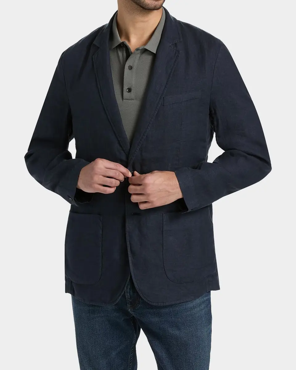 rag & bone Men's Butler Linen Patch-Pocket Blazer | Thumbnail 4 rag & bone Men's Butler Linen Patch-Pocket Blazer | Thumbnail 4