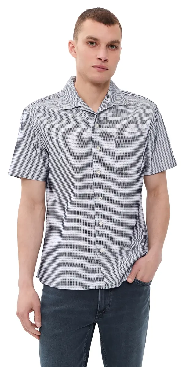 Taylor Stitch The Hawthorne Shirt Blue Pin Dot Dobby | Image 1 Taylor Stitch The Hawthorne Shirt Blue Pin Dot Dobby | Image 1