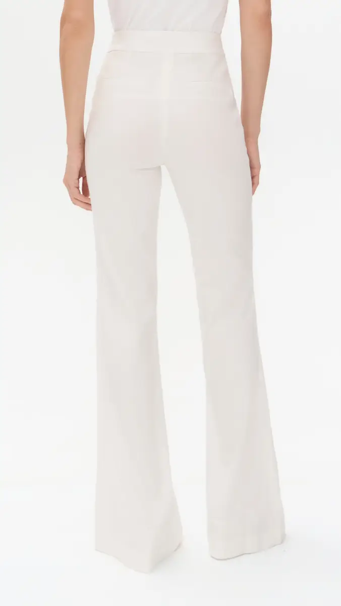 ALICE + OLIVIA Linden Bootcut Trousers Off White | Thumbnail 3 ALICE + OLIVIA Linden Bootcut Trousers Off White | Thumbnail 3