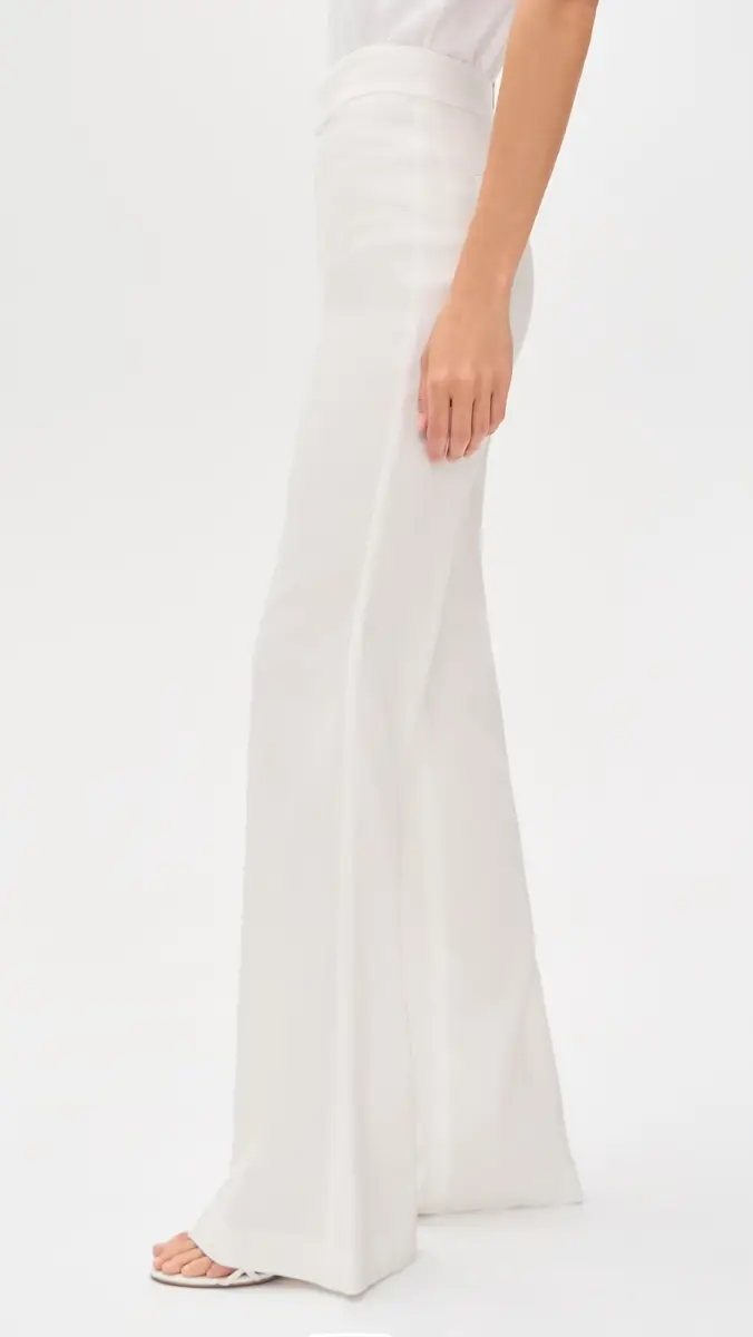 ALICE + OLIVIA Linden Bootcut Trousers Off White | Thumbnail 4 ALICE + OLIVIA Linden Bootcut Trousers Off White | Thumbnail 4