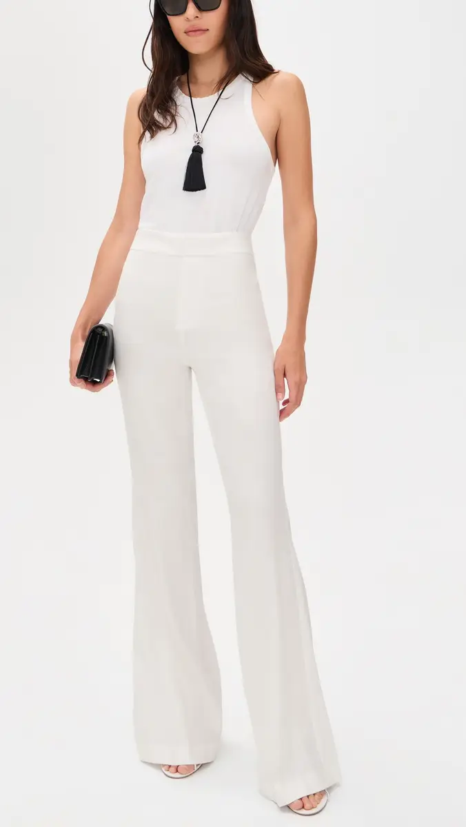 ALICE + OLIVIA Linden Bootcut Trousers Off White | Thumbnail 5 ALICE + OLIVIA Linden Bootcut Trousers Off White | Thumbnail 5