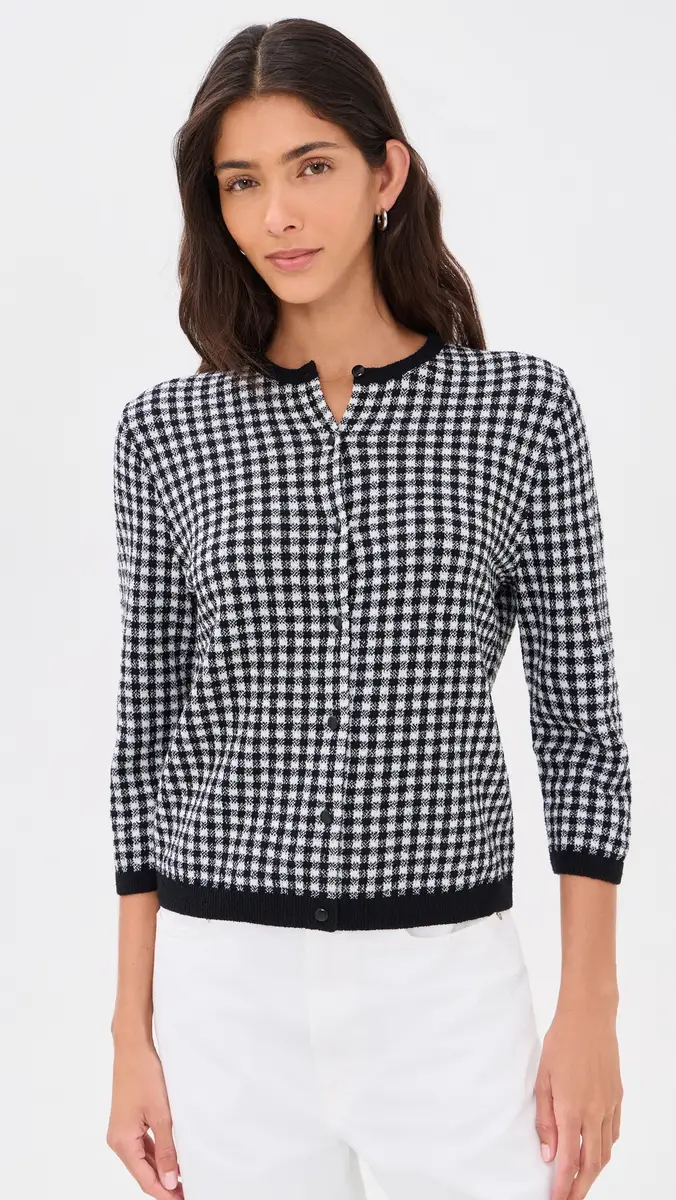 Vince Gingham Cardigan | Thumbnail 2