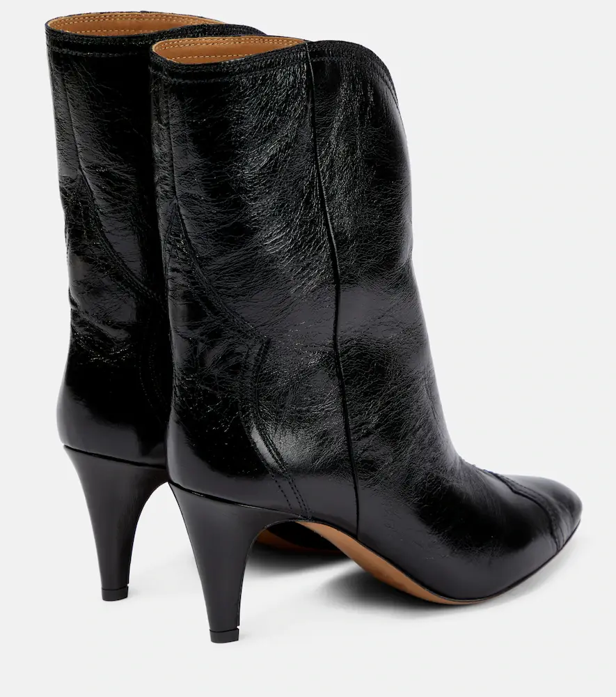 Isabel Marant Dytho crinkled leather ankle boots | Thumbnail 3 Isabel Marant Dytho crinkled leather ankle boots | Thumbnail 3