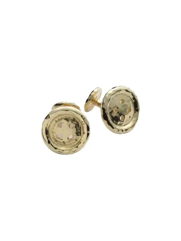 Octavia Elizabeth Button 18kt gold cufflinks