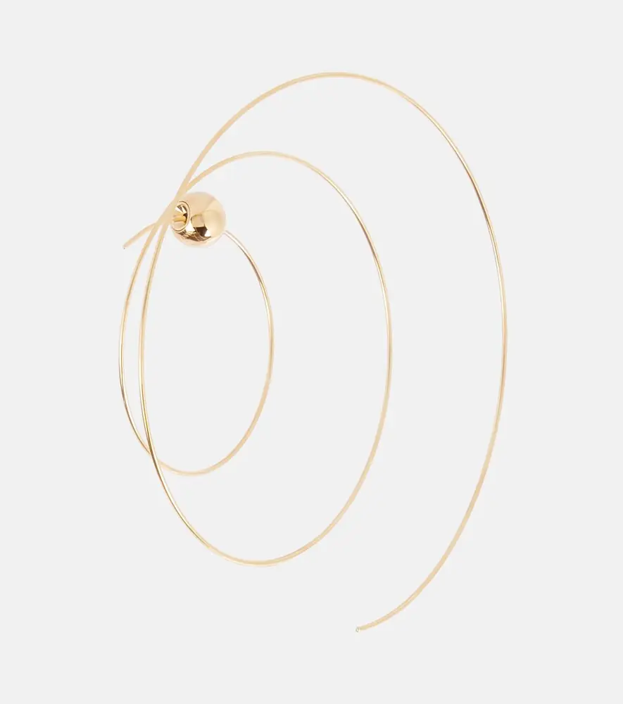 Alaïa Alaïa Thin Spiral S gold-plated stainless steel earrings | Thumbnail 4