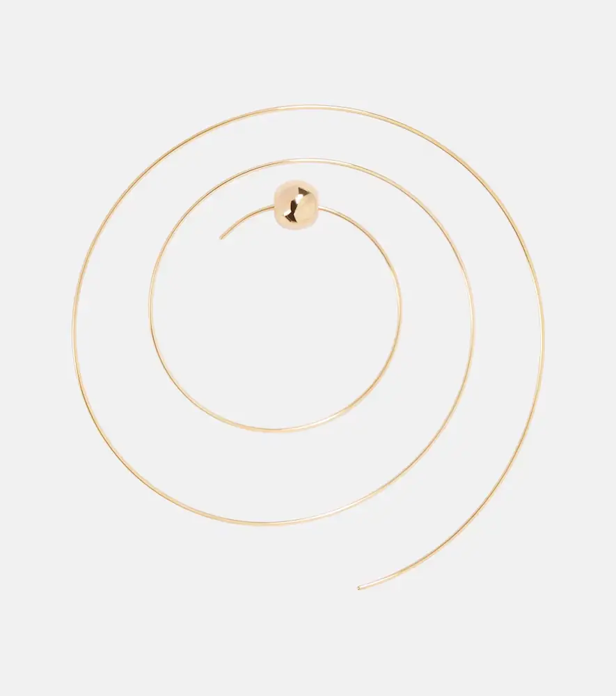 Alaïa Alaïa Thin Spiral S gold-plated stainless steel earrings | Thumbnail 5