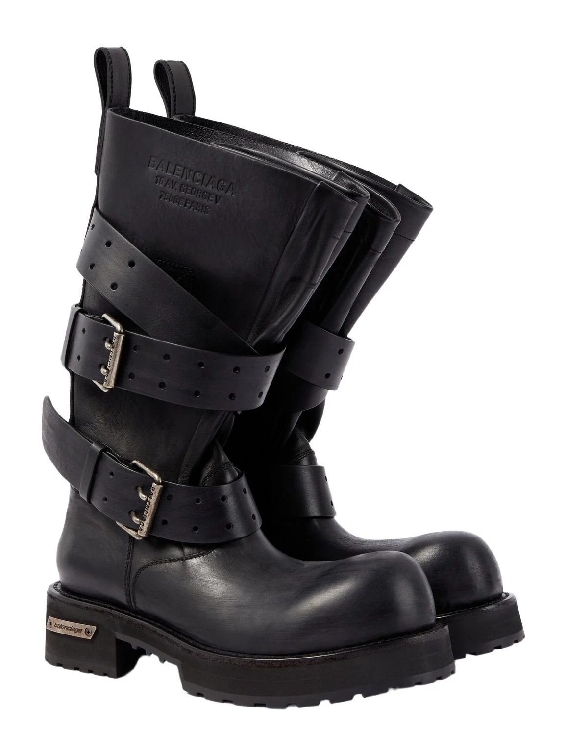 Balenciaga Venom leather biker boots