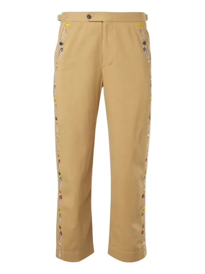 Feather Runner cotton straight pants Feather Runner cotton straight pants