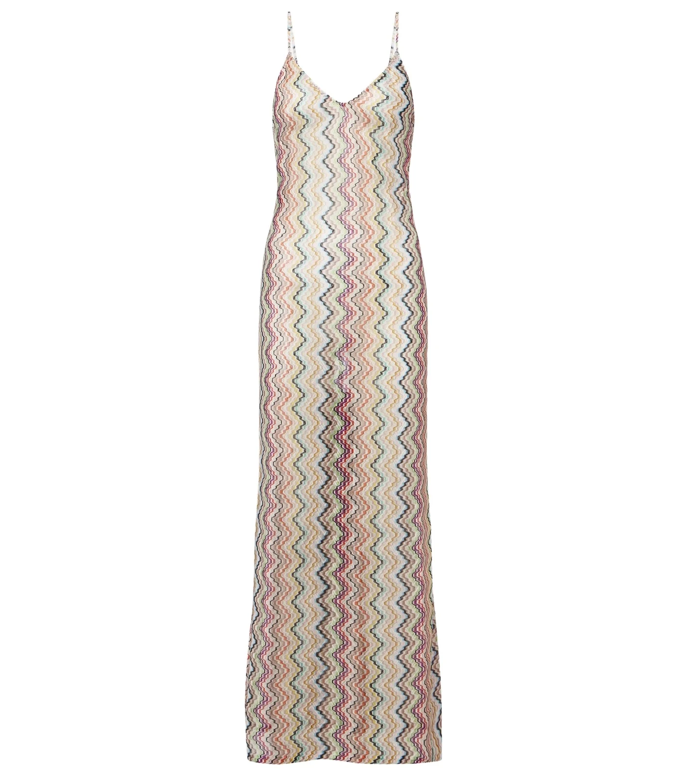Zigzag lamé maxi dress
