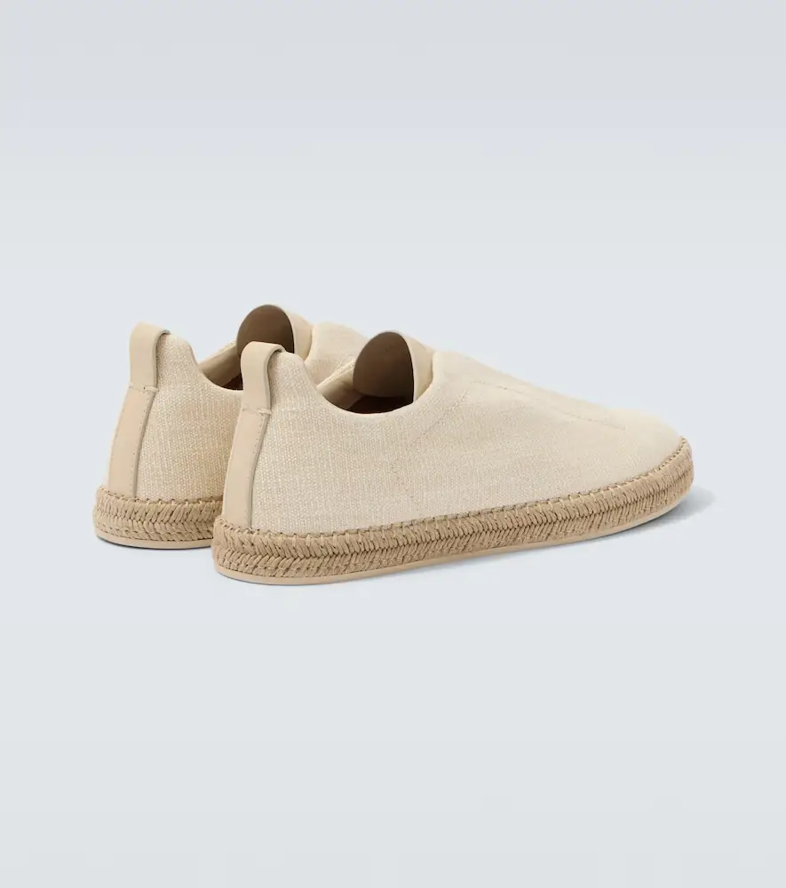 Zegna Triple Stitch canvas slip-on sneakers | Thumbnail 4