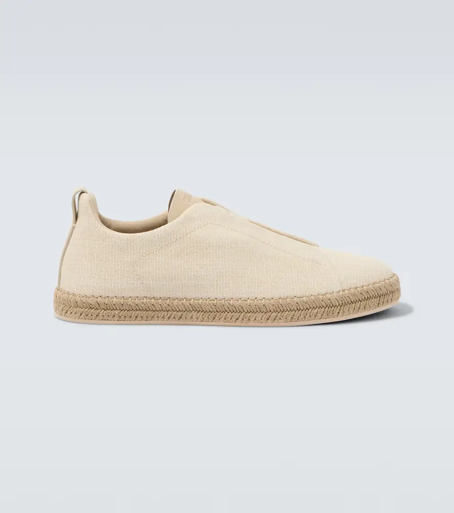 Zegna Triple Stitch canvas slip-on sneakers | Thumbnail 5