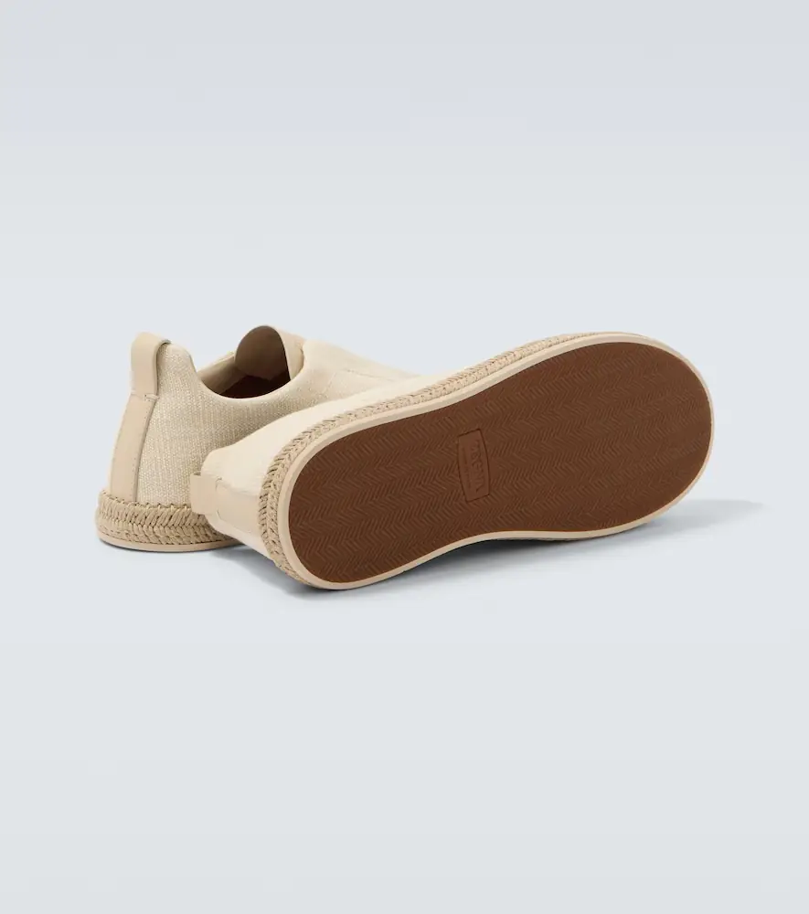 Zegna Triple Stitch canvas slip-on sneakers | Thumbnail 6