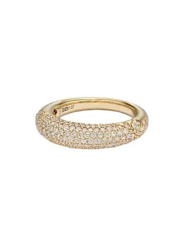 New York 66 Medium 18kt gold ring with diamonds