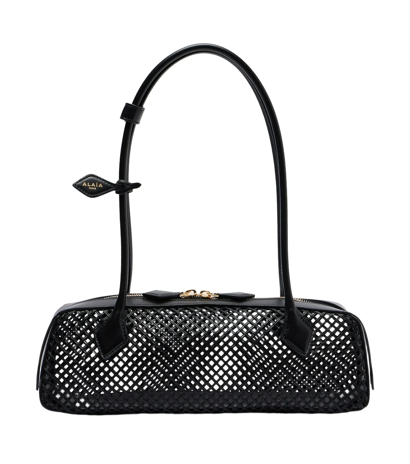 Le Teckel Medium woven leather shoulder bag Le Teckel Medium woven leather shoulder bag