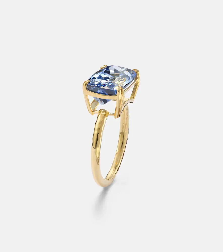 Octavia Elizabeth 18kt gold ring with aquamarine | Thumbnail 2