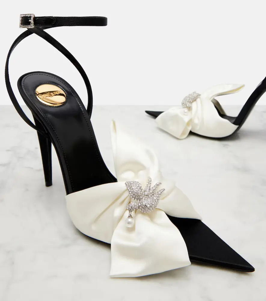 Saint Laurent Dove embellished sandals | Thumbnail 4 Saint Laurent Dove embellished sandals | Thumbnail 4