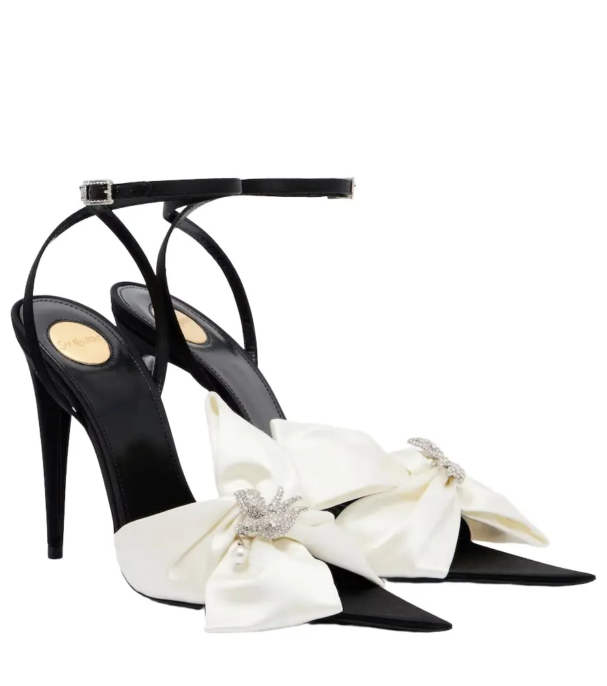 Saint Laurent Dove embellished sandals