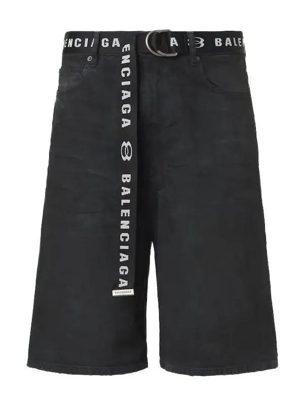 Unity belted denim Bermuda shorts Unity belted denim Bermuda shorts