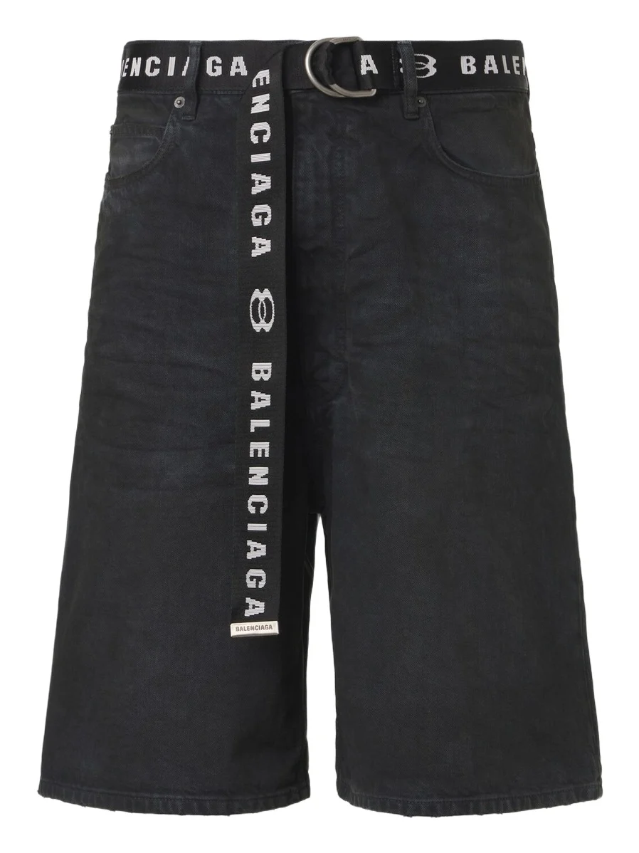 Unity belted denim Bermuda shorts Unity belted denim Bermuda shorts