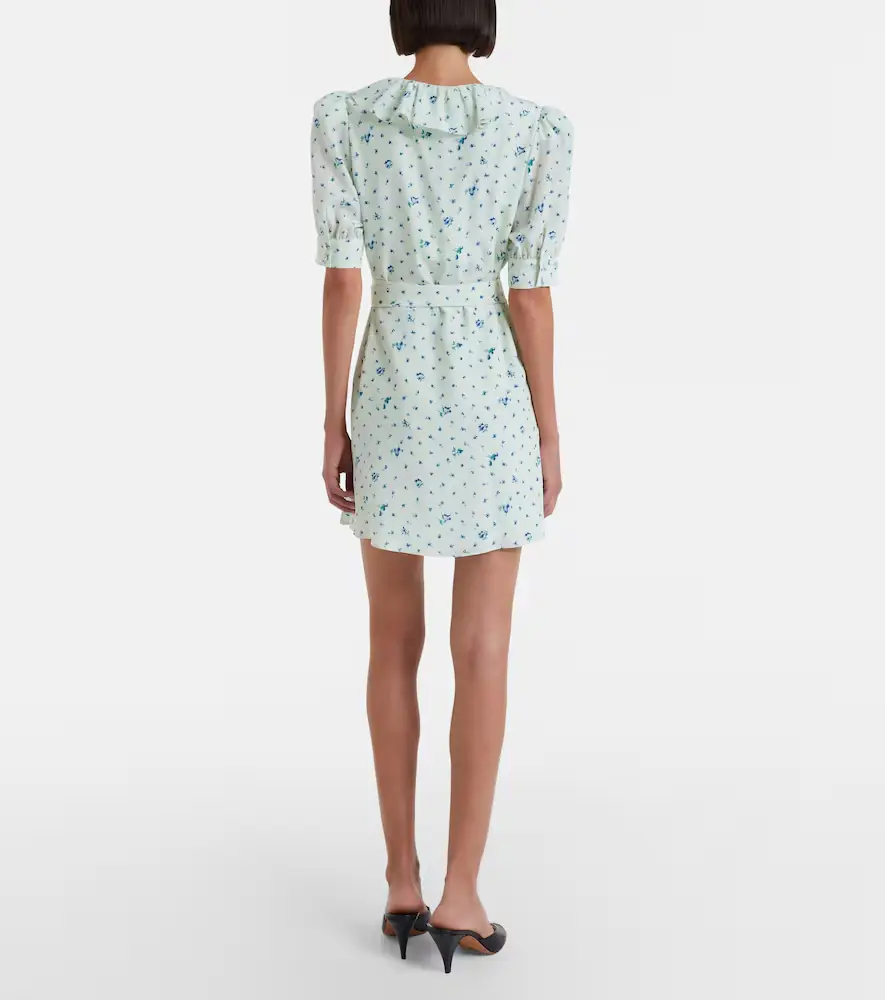 Alessandra Rich Floral silk minidress | Thumbnail 4 Alessandra Rich Floral silk minidress | Thumbnail 4