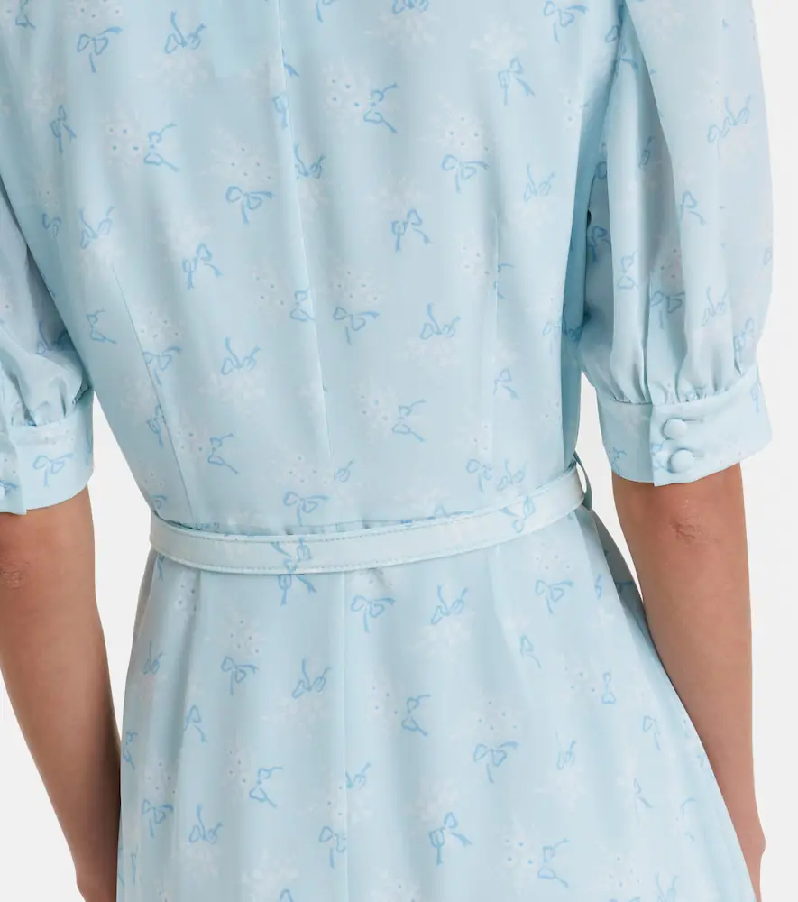 Alessandra Rich Floral silk midi dress | Thumbnail 3