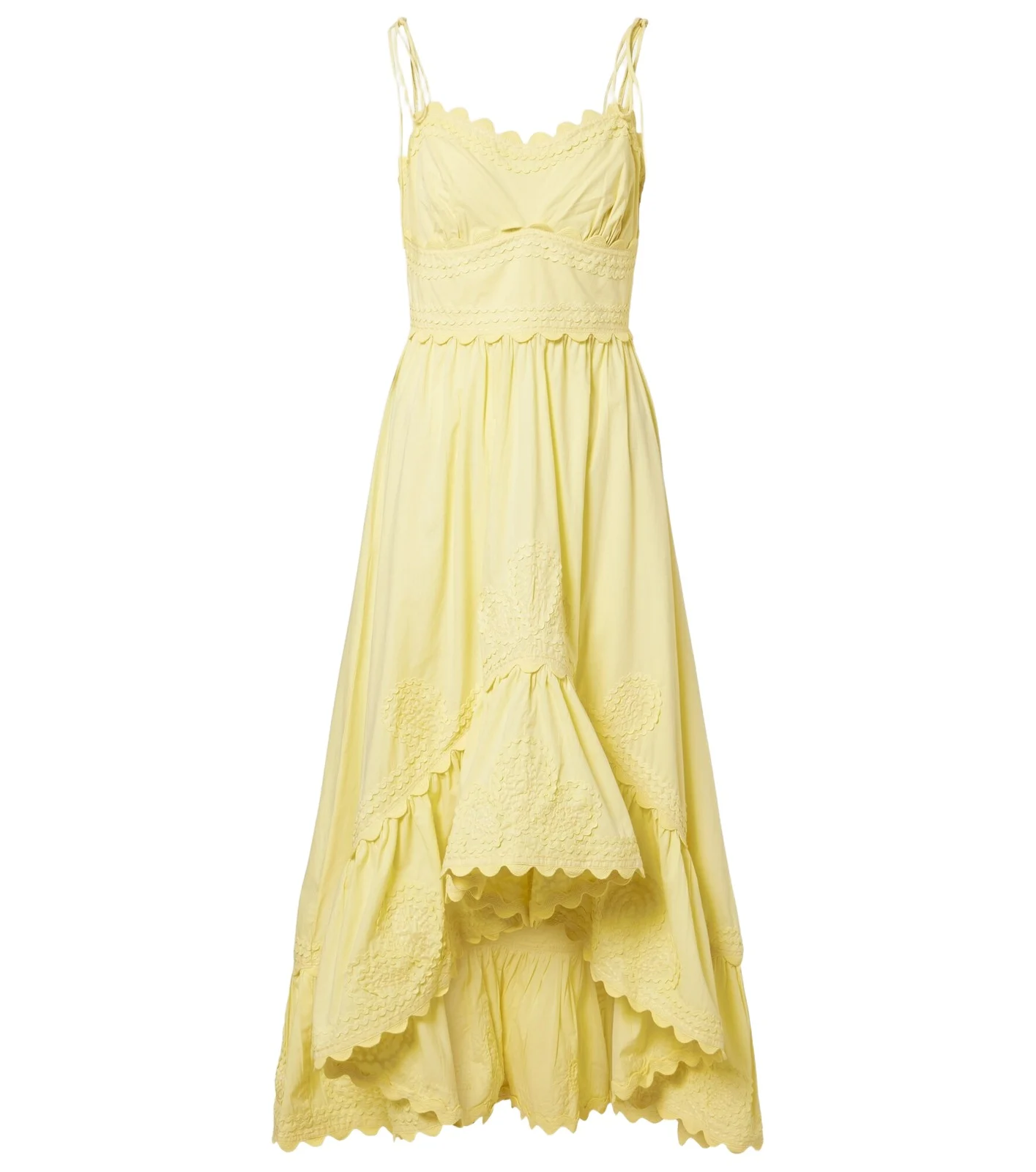 Embroidered cotton midi dress