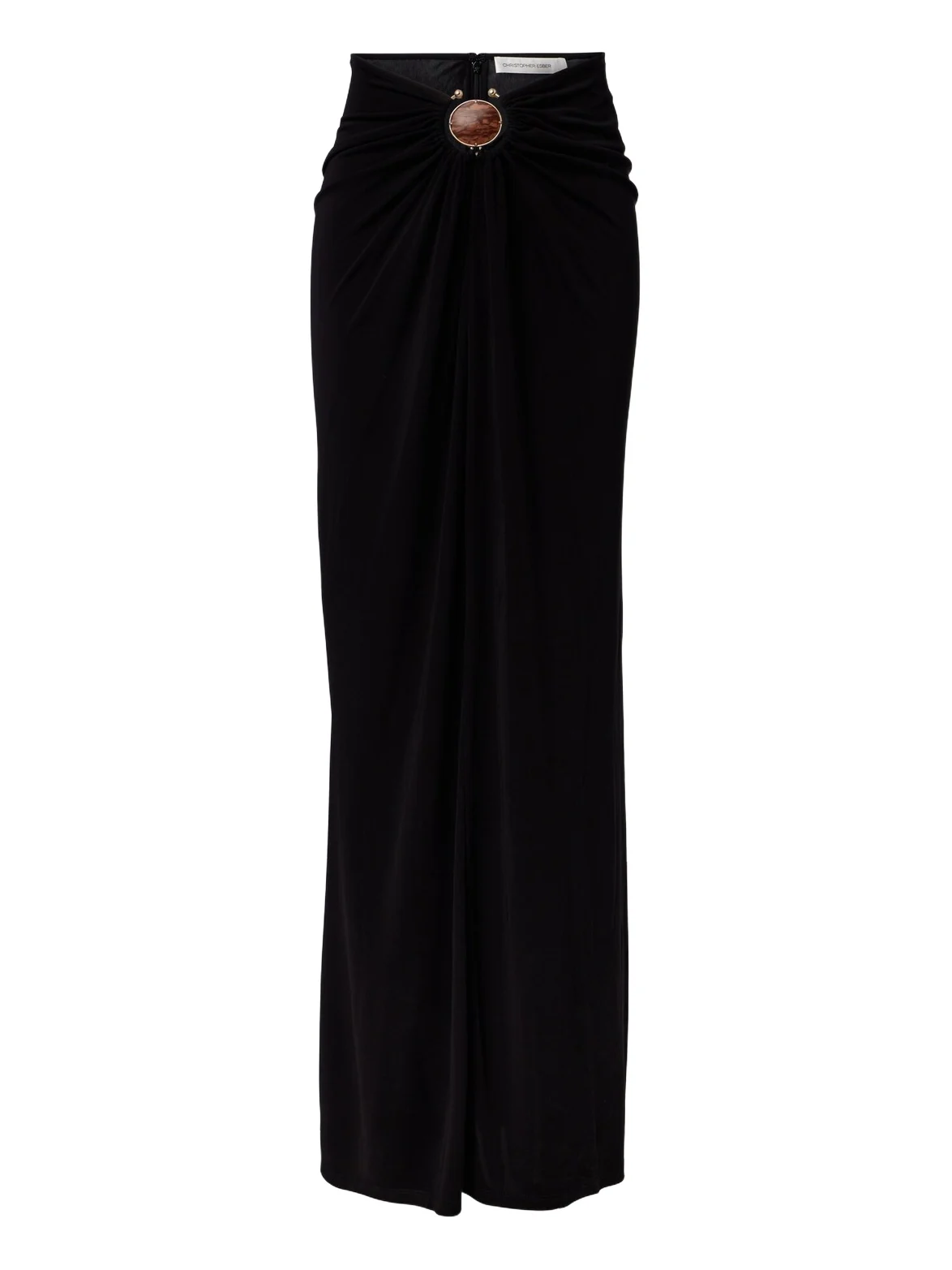 Embellished gathered jersey maxi skirt Embellished gathered jersey maxi skirt
