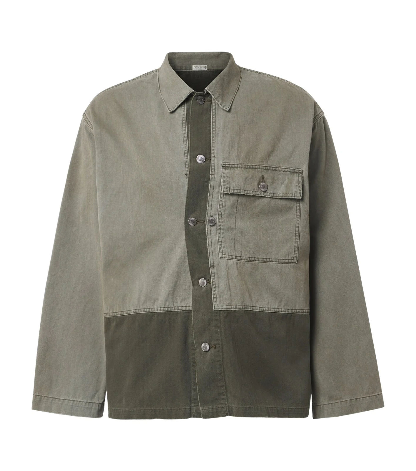 A.PRESSE A. Presse Paneled cotton jacket