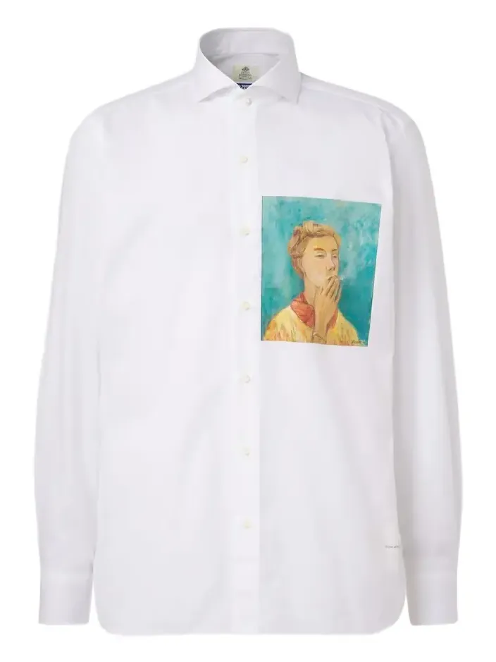 x Luigi Borrelli printed cotton shirt x Luigi Borrelli printed cotton shirt
