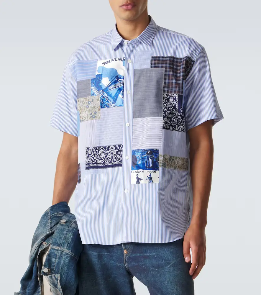 Junya Watanabe Patchwork striped cotton shirt | Thumbnail 3 Junya Watanabe Patchwork striped cotton shirt | Thumbnail 3