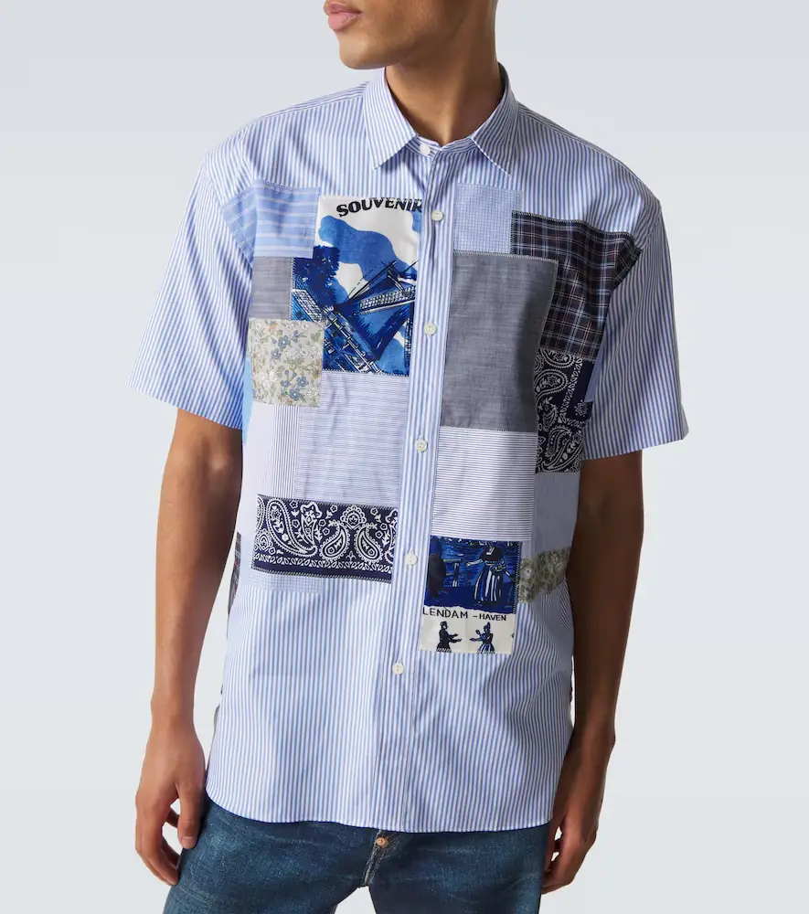 Junya Watanabe Patchwork striped cotton shirt | Thumbnail 4 Junya Watanabe Patchwork striped cotton shirt | Thumbnail 4