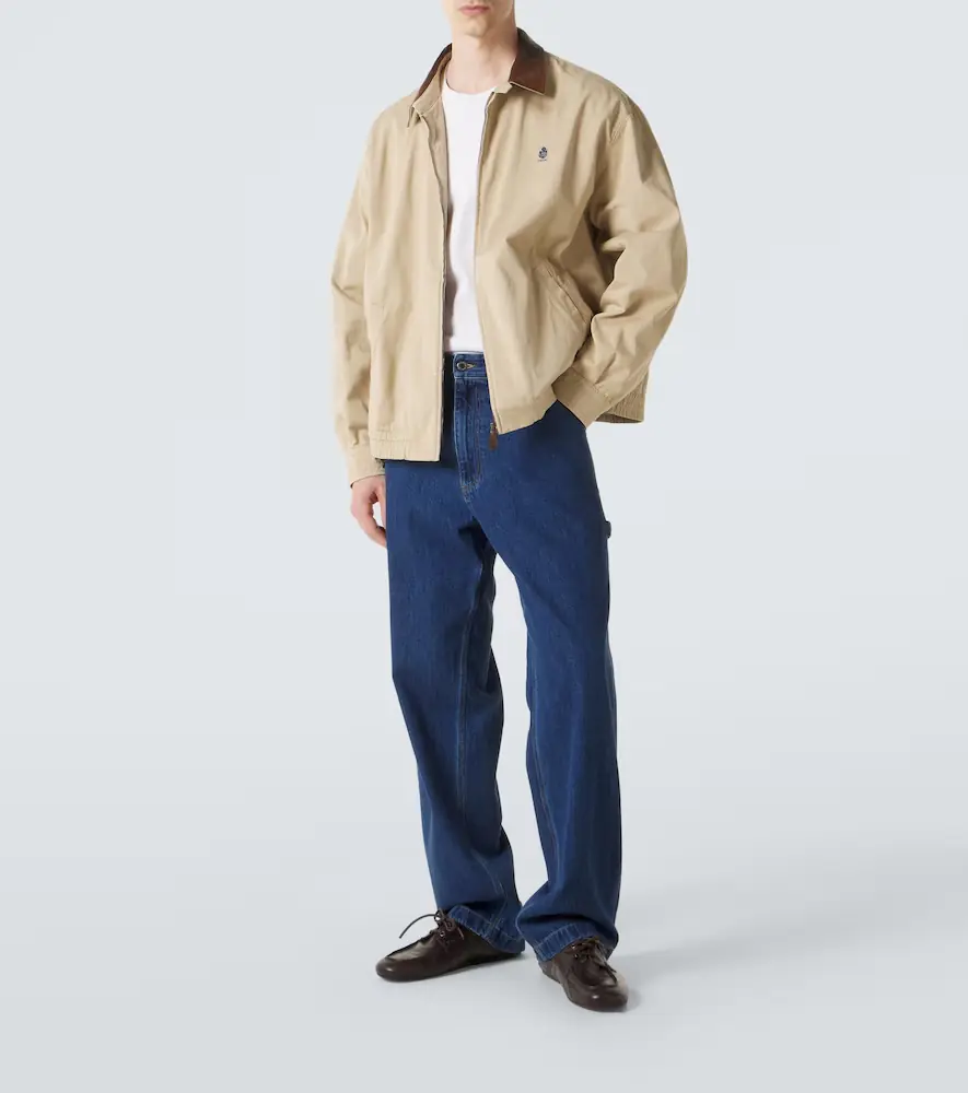 Prada Leather-trimmed cotton blouson jacket | Thumbnail 7 Prada Leather-trimmed cotton blouson jacket | Thumbnail 7
