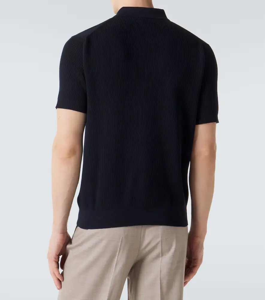 Sunspel Ribbed-knit cotton polo shirt | Thumbnail 4 Sunspel Ribbed-knit cotton polo shirt | Thumbnail 4