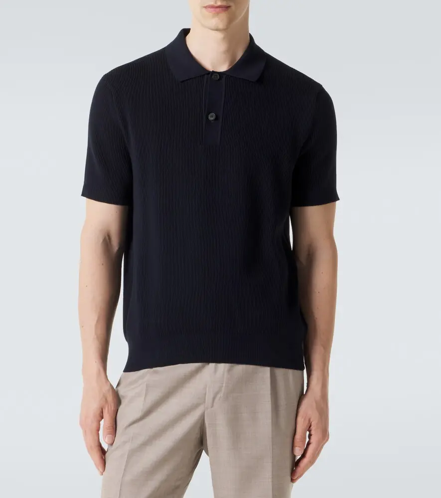 Sunspel Ribbed-knit cotton polo shirt | Thumbnail 5 Sunspel Ribbed-knit cotton polo shirt | Thumbnail 5