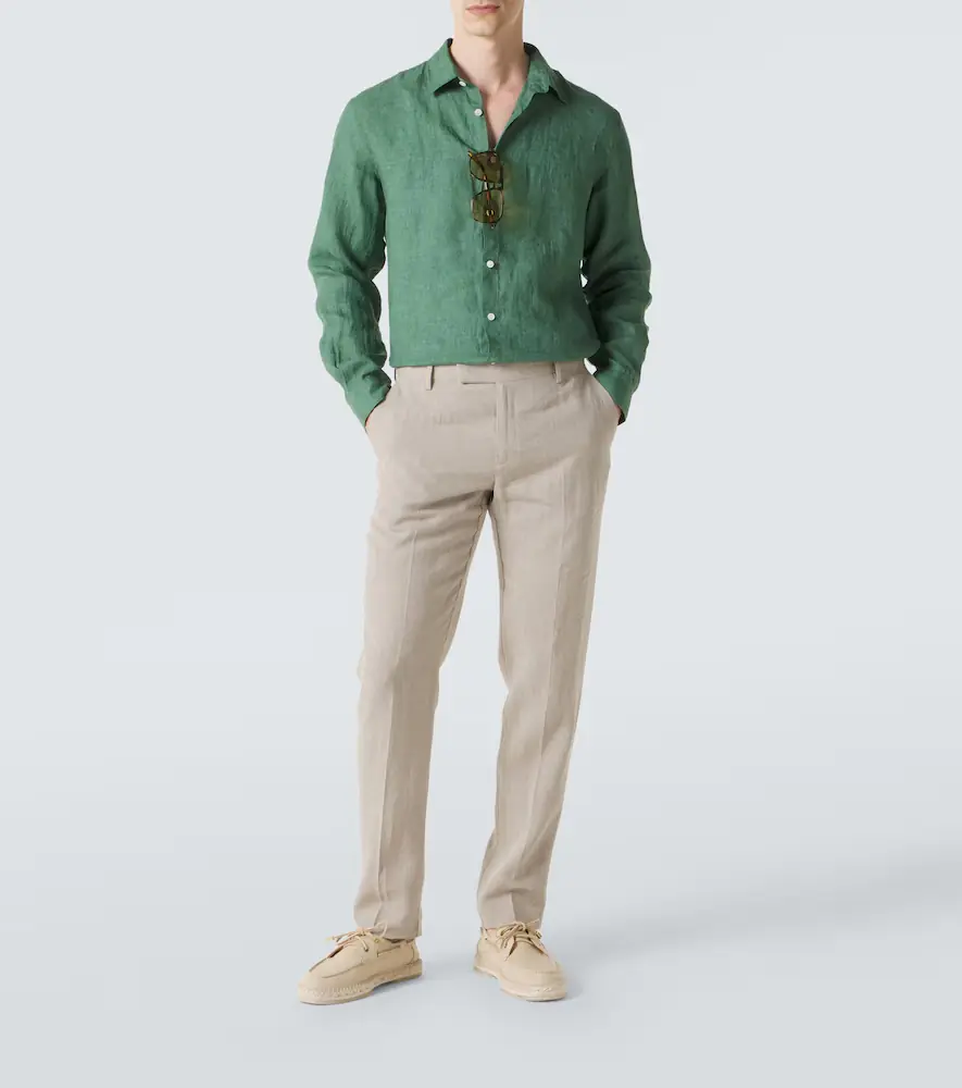 Sunspel Linen straight pants | Thumbnail 4