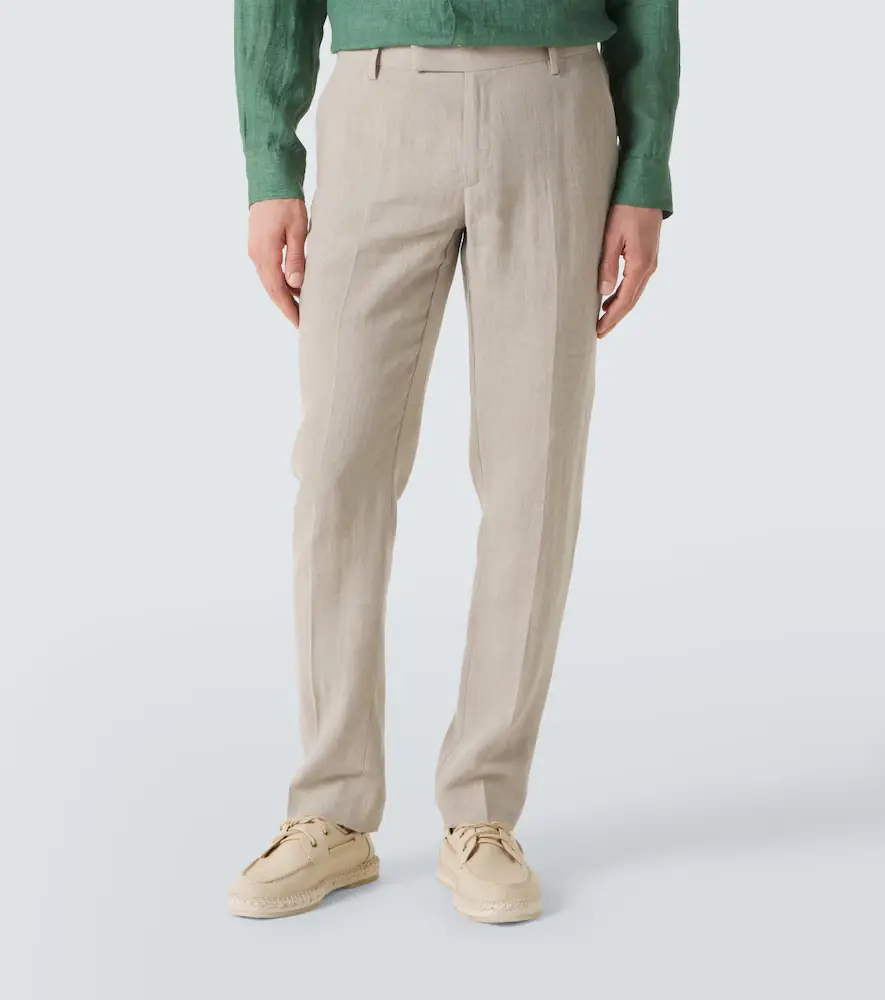 Sunspel Linen straight pants | Thumbnail 5