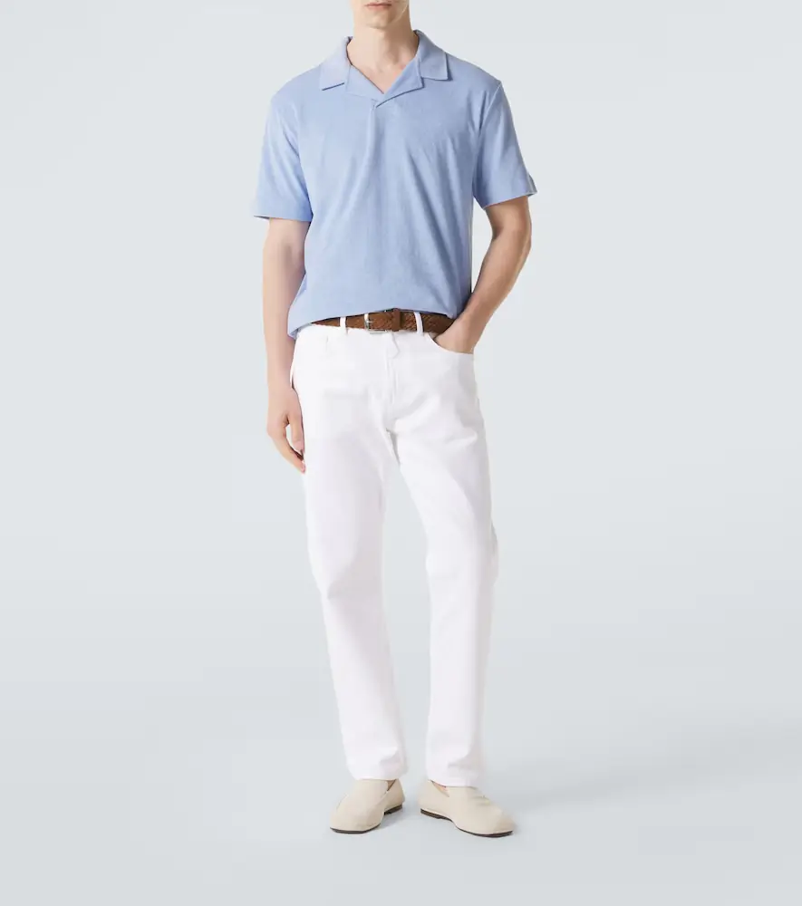 Sunspel Cotton terry polo shirt | Thumbnail 4