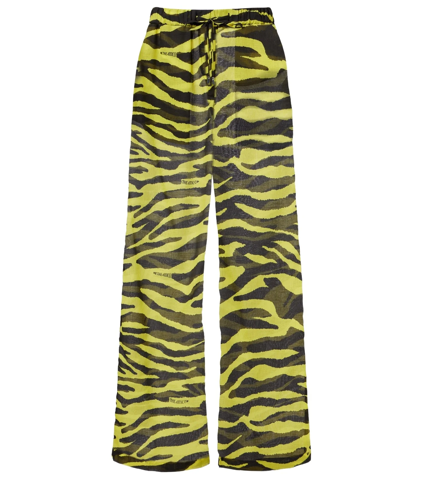 The Attico Animal-print cotton muslin wide-leg pants