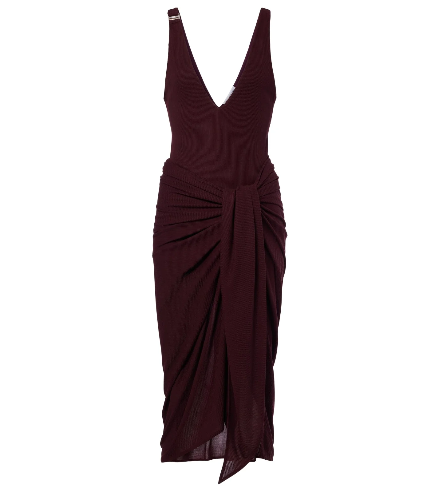 Draped midi dress