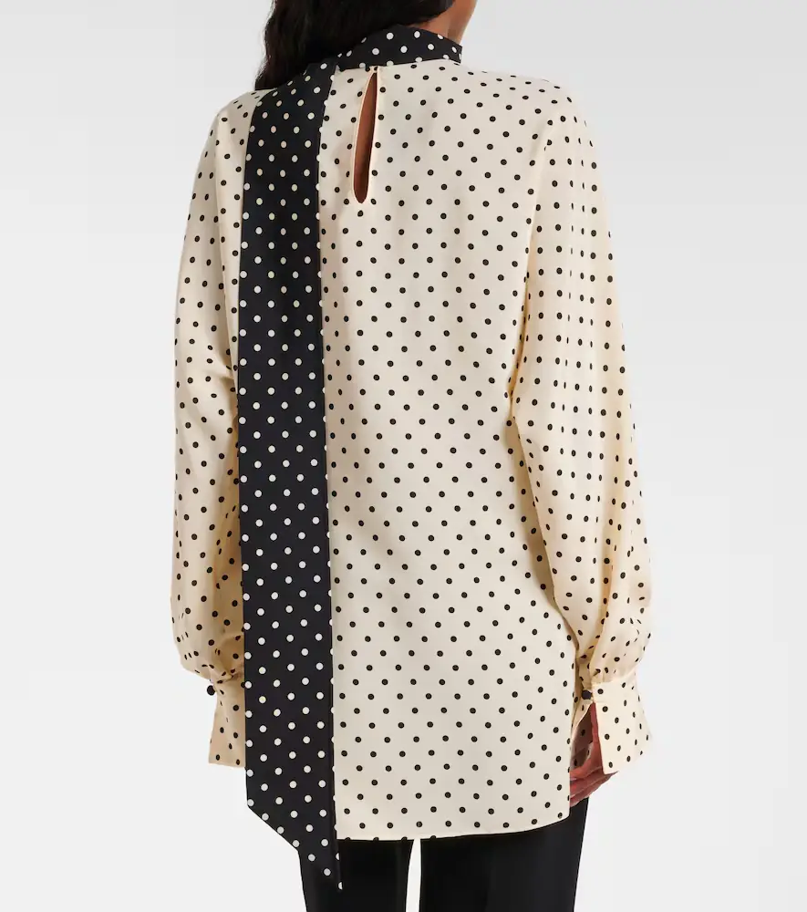 Valentino Garavani Plusdepois silk crêpe de chine blouse | Thumbnail 4 Valentino Garavani Plusdepois silk crêpe de chine blouse | Thumbnail 4