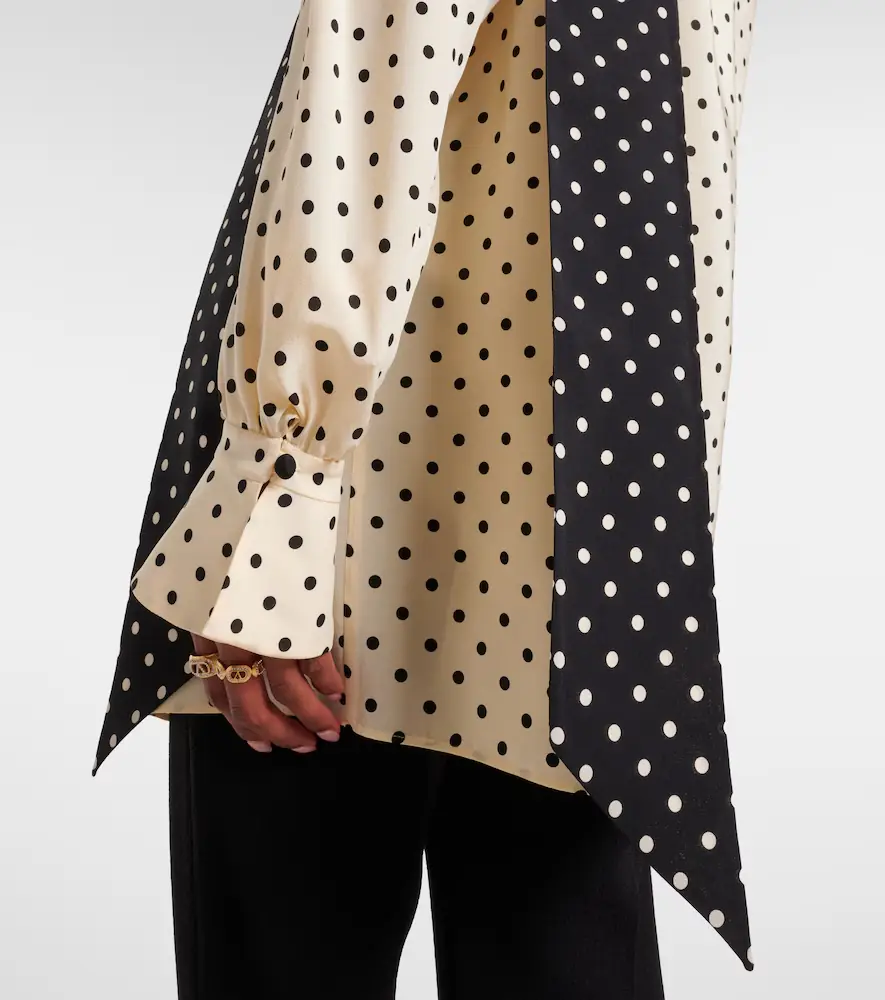 Valentino Garavani Plusdepois silk crêpe de chine blouse | Thumbnail 6 Valentino Garavani Plusdepois silk crêpe de chine blouse | Thumbnail 6